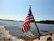 American Yacht Ensign Flag 16x24 inch Embroidered US Yacht Ensign Nautical Boat Flags with 2 Brass Grommets Yacht Marine Boat